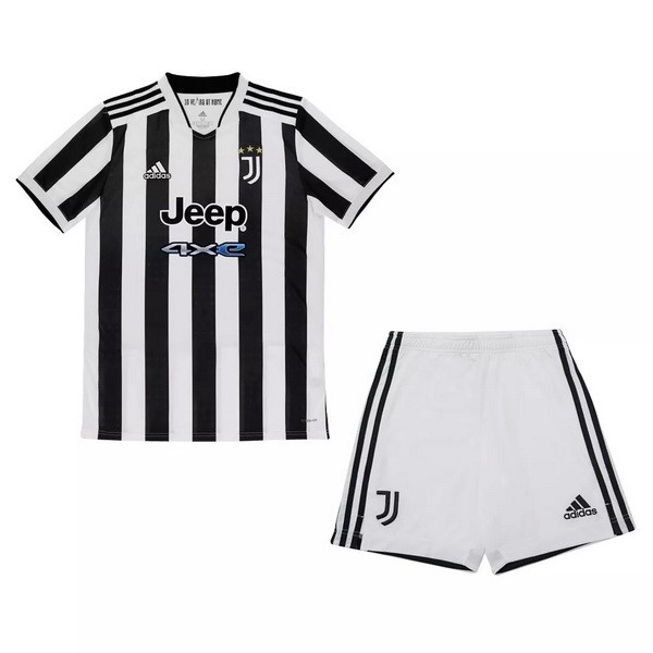 Camiseta Juventus Primera Equipación Niño 2021-2022 Blanco Negro